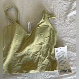 BNWT lululemon align tank dewy green size 2